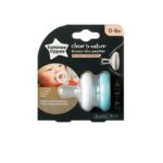 TOMMEE TIPPEE CTN 2X 0-6M BREAST LK PACI WT BL 533320 1 X 12