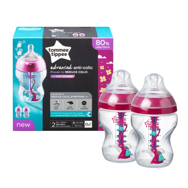 TOMMEE TIPPEE 2X 9OZ ADV ANTI COLIC BTL GIRL 522720 1 X 6